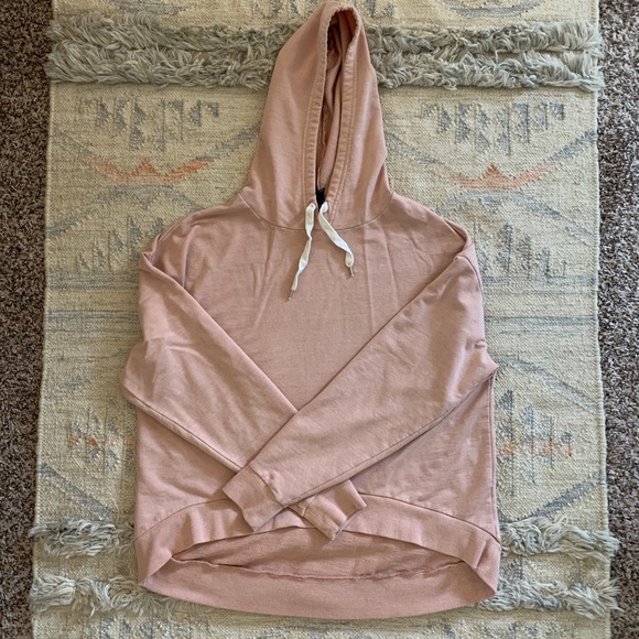 High Low Lightweight Terry Hoodie